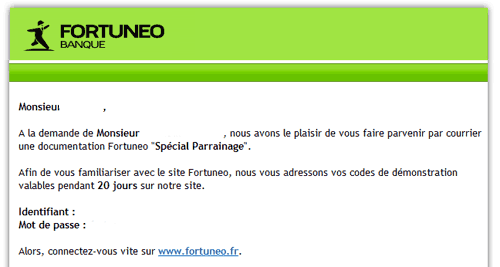 Parrainage fortuneo banque