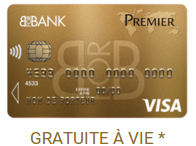 Carte Visa Premier gratuite sur le compte bancaire BforBank